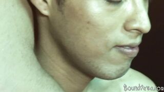 Tough SM Stud Handles His Nude Cuffed Twink