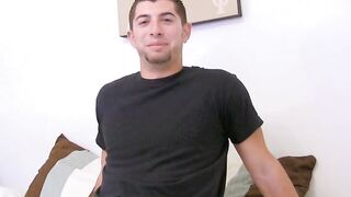 Built with a big dick, he shoots a moaning load