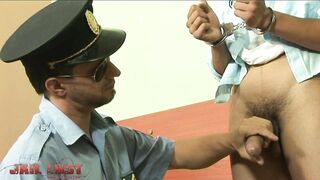 Teen convict drills tough gay officer in the ass