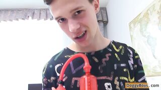Hung twink boys love their cock toys!