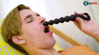A Twink Boy with a New Anal Toy