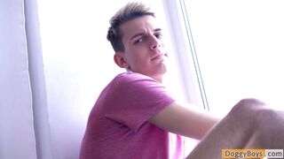 He has a lovely big teen cock to stroke!