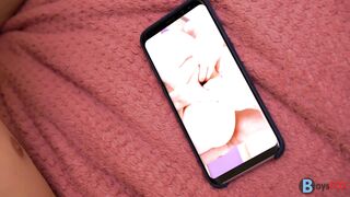 His long teen cock gets so hard!